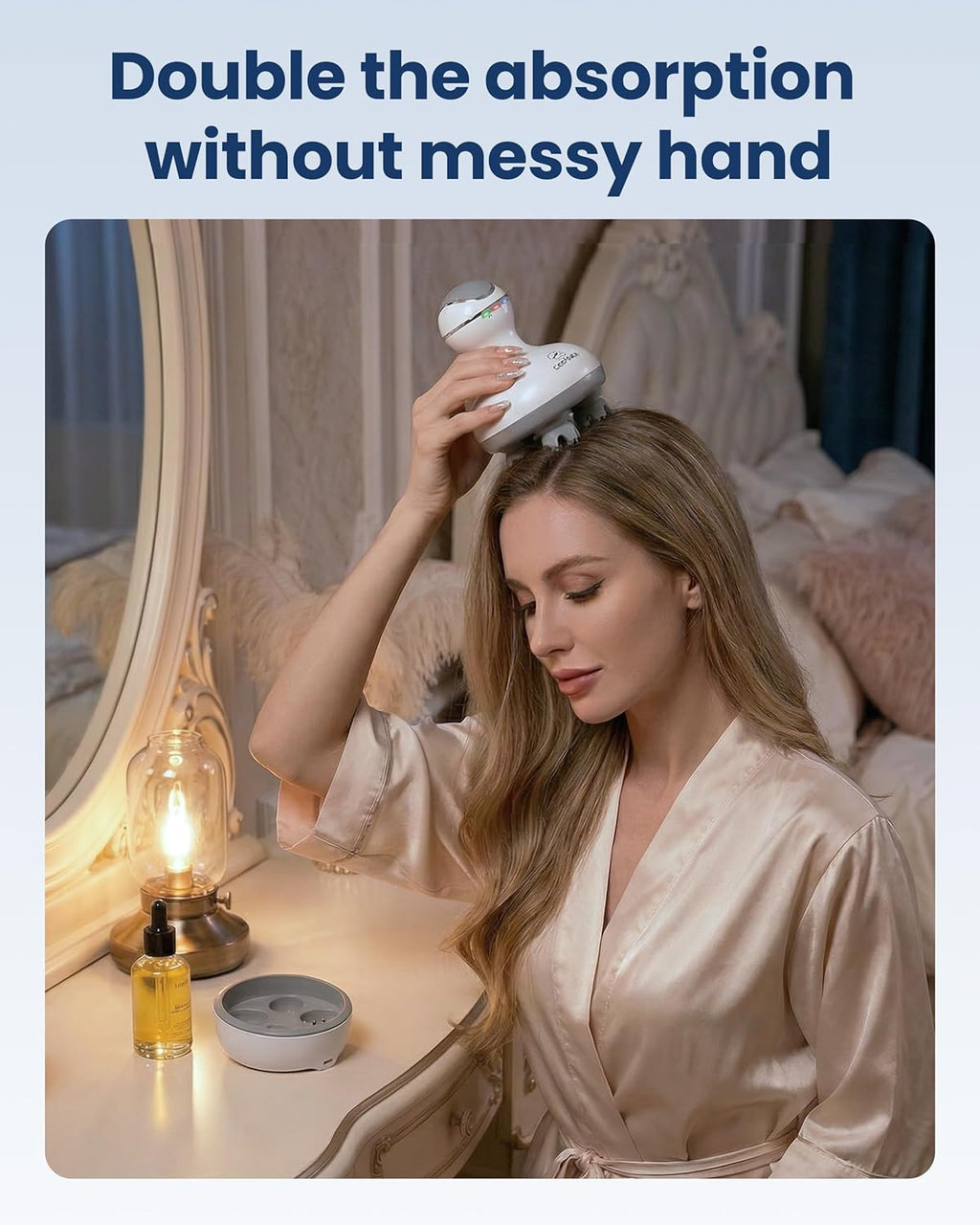 Electric Cordless Hair Scalp Massager with Kneading 84 Massage Nodes, Handheld Portable Head Scratcher Massager for Hair Growth, Deep Clean and Stress Relax, Gifts for Men Dad