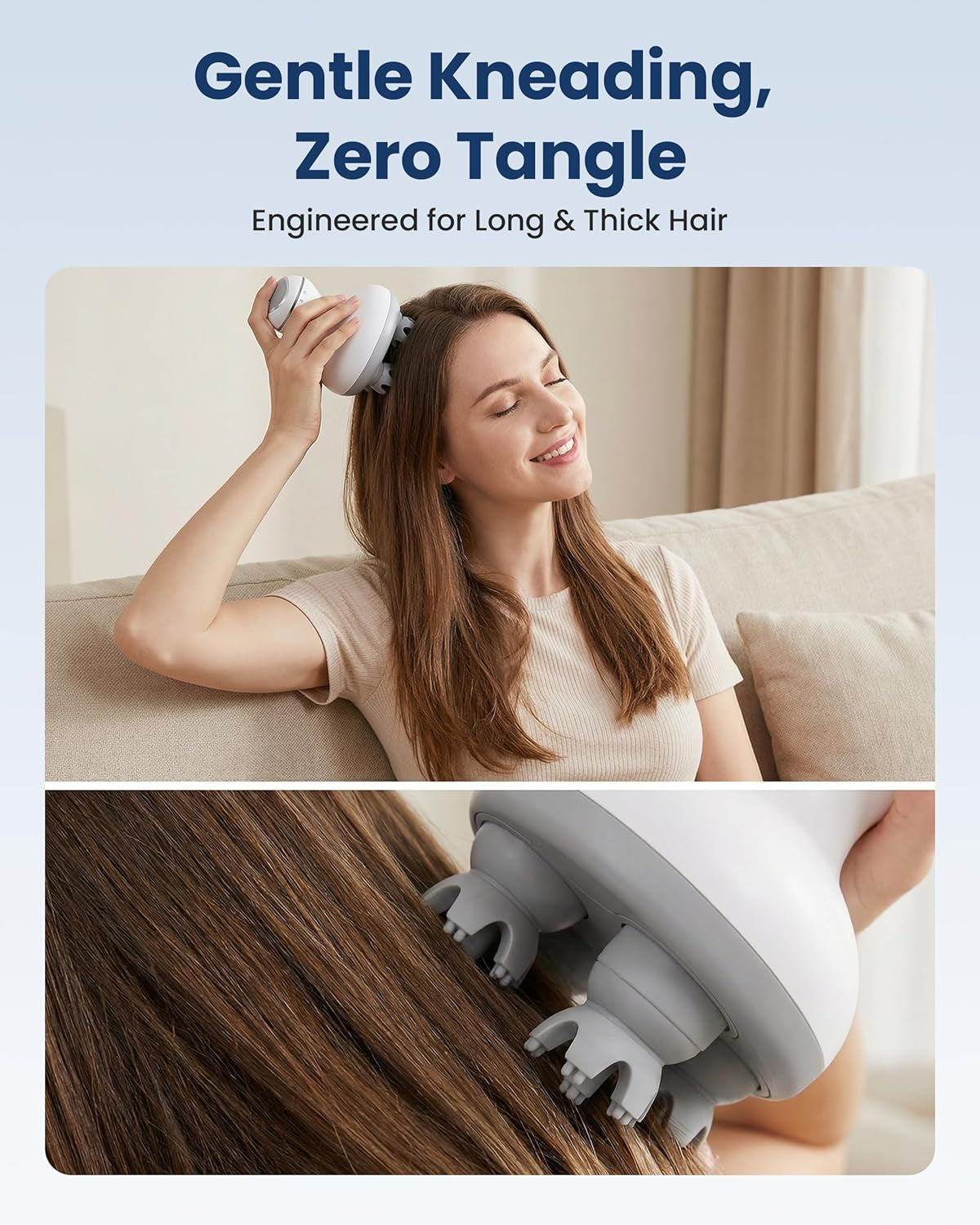 Electric Cordless Hair Scalp Massager with Kneading 84 Massage Nodes, Handheld Portable Head Scratcher Massager for Hair Growth, Deep Clean and Stress Relax, Gifts for Men Dad